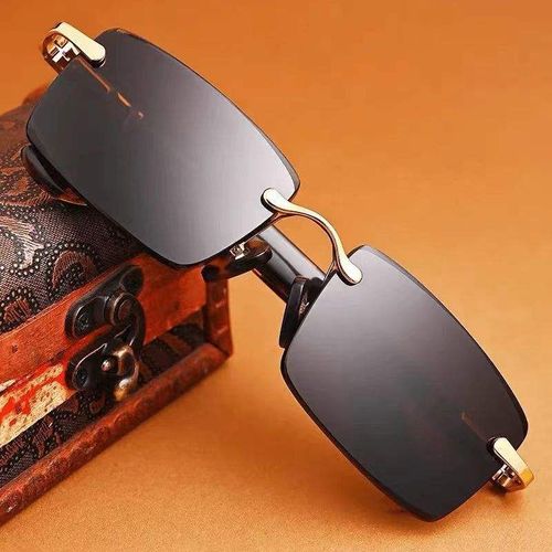 Fashion Rimless Sunglasses Men Women Frameless Sun Glasses Male Female Classic Small Square Summer Traveling Shades