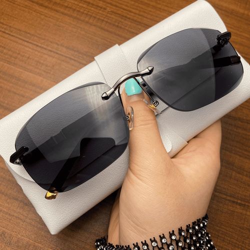 Fashion Rimless Sunglasses Men Women Frameless Sun Glasses Male Female Classic Small Square Summer Traveling Shades