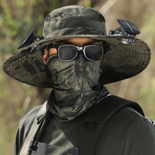 Hot-selling summer solar-powered fan hat, adult large-area sun protection outdoor fan sun hat