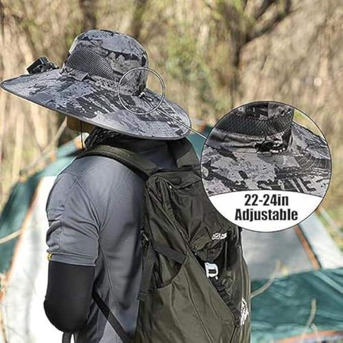 Hot-selling summer solar-powered fan hat, adult large-area sun protection outdoor fan sun hat