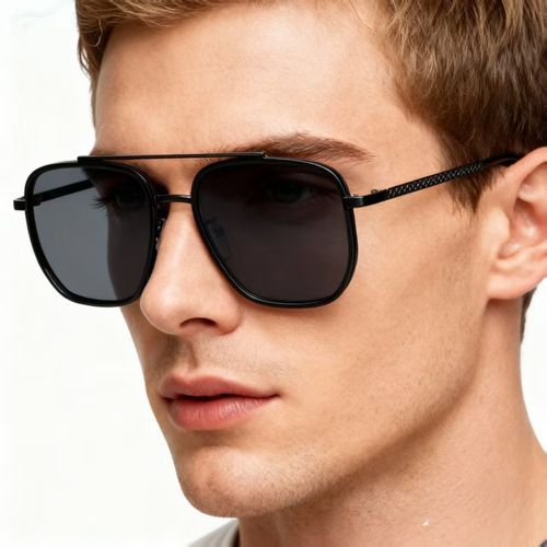 Fashionable Retro Square-Frame Sunglasses for Driving and Sun Protection