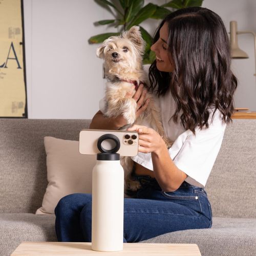 New 304 Stainless Steel Insulated Mug  Features Magnetic Phone Holder, Large Capacity, Portable Sports Water Bottle