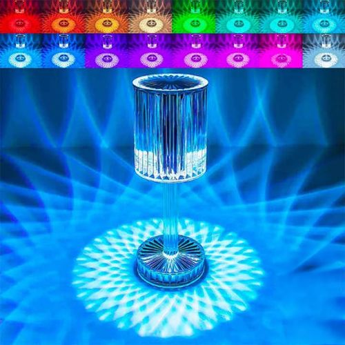 Crystal Desk Lamp Bedroom Portable Night Light Wireless Charging Led Atmosphere Table Lamp