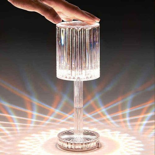 Crystal Desk Lamp Bedroom Portable Night Light Wireless Charging Led Atmosphere Table Lamp