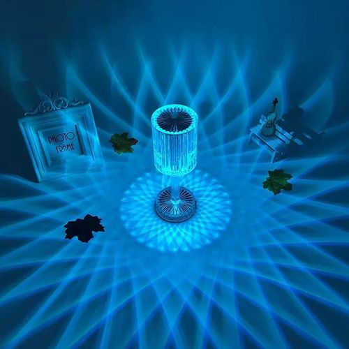 Crystal Desk Lamp Bedroom Portable Night Light Wireless Charging Led Atmosphere Table Lamp