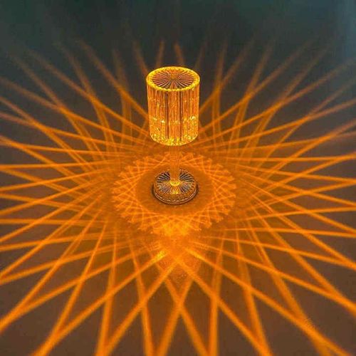 Crystal Desk Lamp Bedroom Portable Night Light Wireless Charging Led Atmosphere Table Lamp