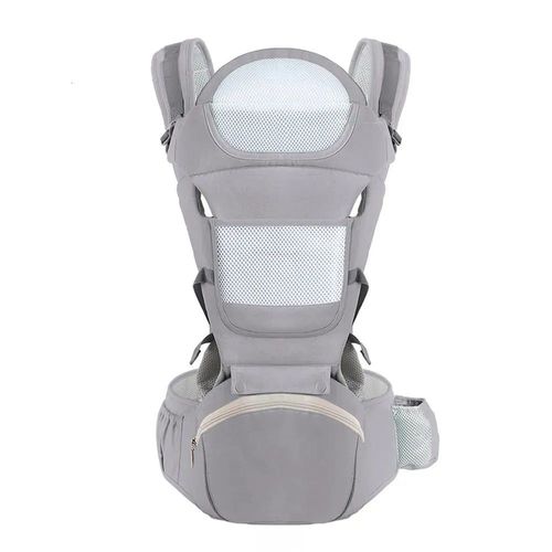 Adjustable 25kg Baby Carrier with Reinforced Back Strap 3-36 Months Support Waist Stool Cotton Material Side Pocket Storage