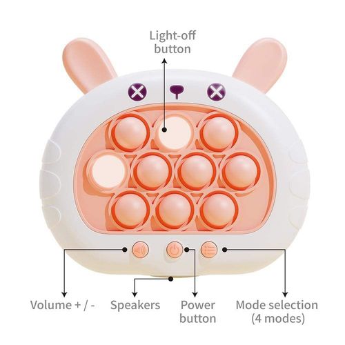 Rabbit Shape Fast Push Electronic Fidget Toy Funny Children Decompression Toy Quick Push Electronic Puzzle Toy