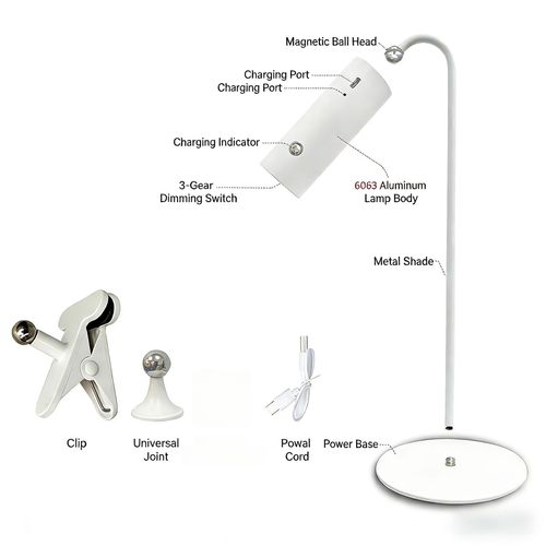 New Design Multi-function Wall Mount Clip-on Bedroom Table Lamp 3 in 1 Rechargeable Eye Caring Desk Lamp With Magnetic Suction
