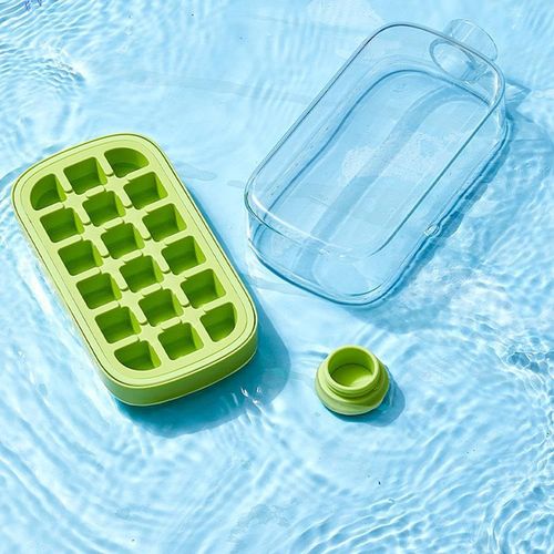 800ml Cool Summer 2 in 1 Ice Cube Bottle Ice Bottles Ice Tray Drink Bottle Icecube Easy Press to Release Vertical