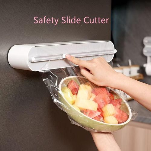 Professional Plastic Wrap Cutter Food Freshness Wraptastic Dispenser Foil Dispenser Cling Film Cutter