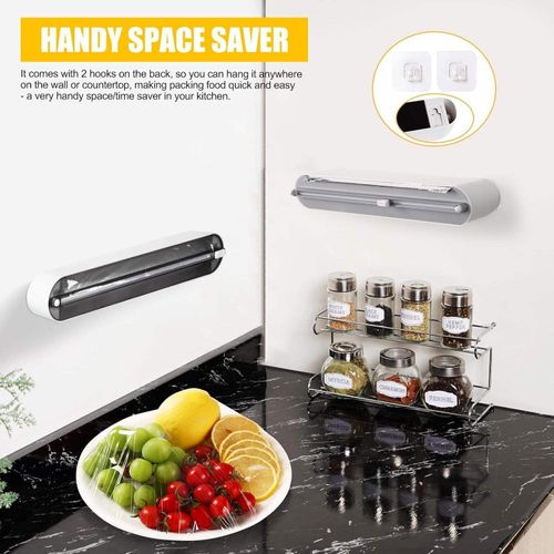 Professional Plastic Wrap Cutter Food Freshness Wraptastic Dispenser Foil Dispenser Cling Film Cutter