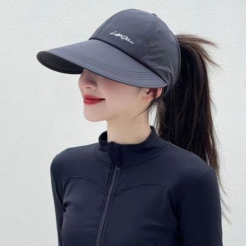 PVC Sun Visor with Super Brim in Summer Ladies Baseball Cap Is Light, Breathable, Quick-drying and UV Protection.