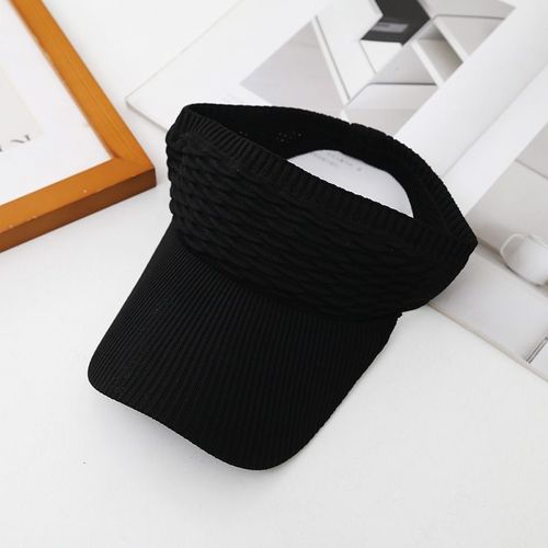 Women's Sun Visor Hat Cap 100% Polyester Fish Scale Patterned Baseball Cap Top Summer Sun Hat Hollow Out Knit Dome Bucket Hat