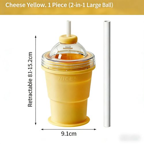 Portable Foldable Ice Ball Cup Food-Grade Silicone Travel & Homemade Use Modern and Simple Design