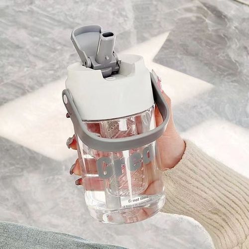 BPA FREE Custom 600ml Clear Plastic Water Bottle With Straw and Filter