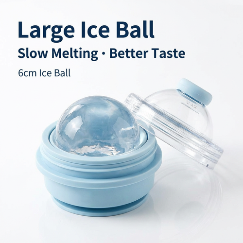 Portable Foldable Ice Ball Cup Food-Grade Silicone Travel & Homemade Use Modern and Simple Design