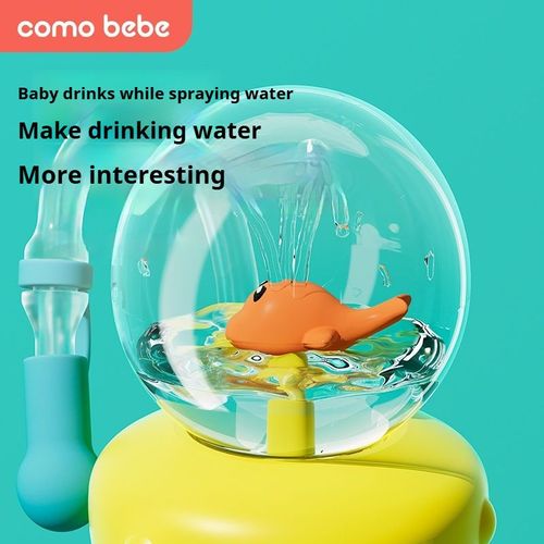 220ml Kids Water Whale Fountain Cup Diving Water Fun Creative Cartoon Baby Cup Leakproof PP Sippy Cup
