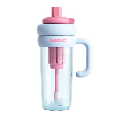 Large capacity plastic water bottle, 2026 new style, high-value, portable, summer-friendly straw cup, heat-resistant, ice-cooling cup for women.