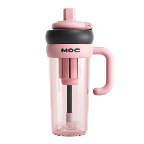 Large capacity plastic water bottle, 2026 new style, high-value, portable, summer-friendly straw cup, heat-resistant, ice-cooling cup for women.