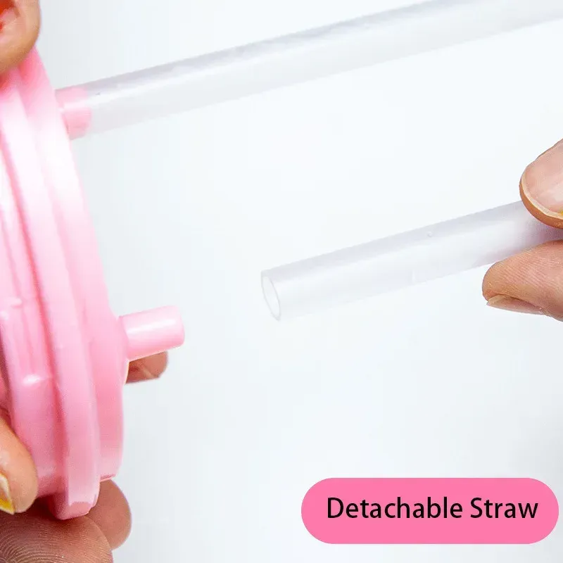 Dual-Straw Outdoor 2-in-1 Clear PP Plastic Eco-Friendly BPA-Free Water Bottle with New Design for Adults' Travel