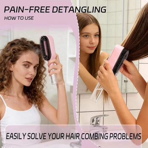2-in-1 Hair Mist Brush Wet & Dry Brush That Detangles Refreshes and Smooths Anti-static Comb Spray Comb