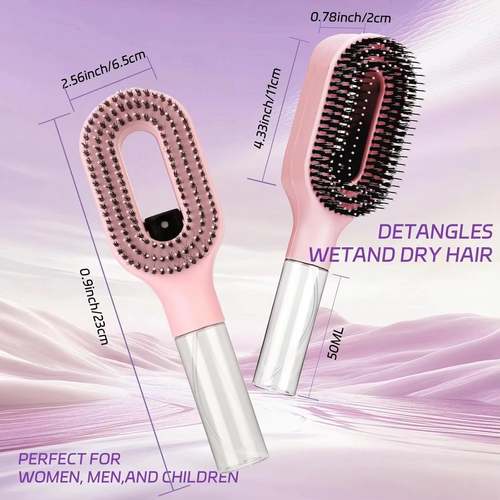2-in-1 Hair Mist Brush Wet & Dry Brush That Detangles Refreshes and Smooths Anti-static Comb Spray Comb