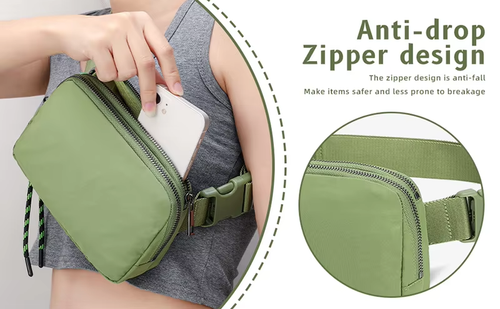 Double-layer nylon waterproof bag leisure sports waist bag fitness chest bag running storage bag