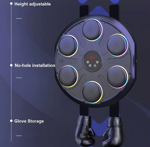 2025 New Arrival Intelligent for Bluetooth Music Boxing Trainer Home Gym Ring Adults Kids Reaction Training Music Boxing Machine