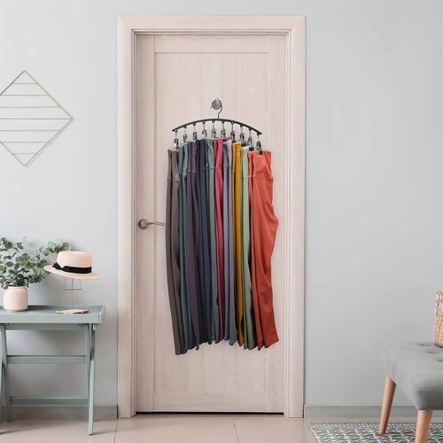 Space Saving Metal Stainless Steel Clips Pants Skirts Closet Legging Organizer Coated 10  Clips Hanger