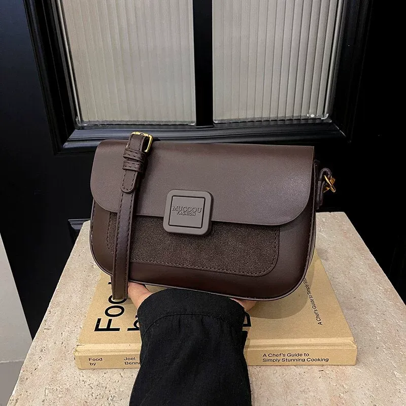 Fashionable retro small square bag women's bag casual shoulder crossbody bag