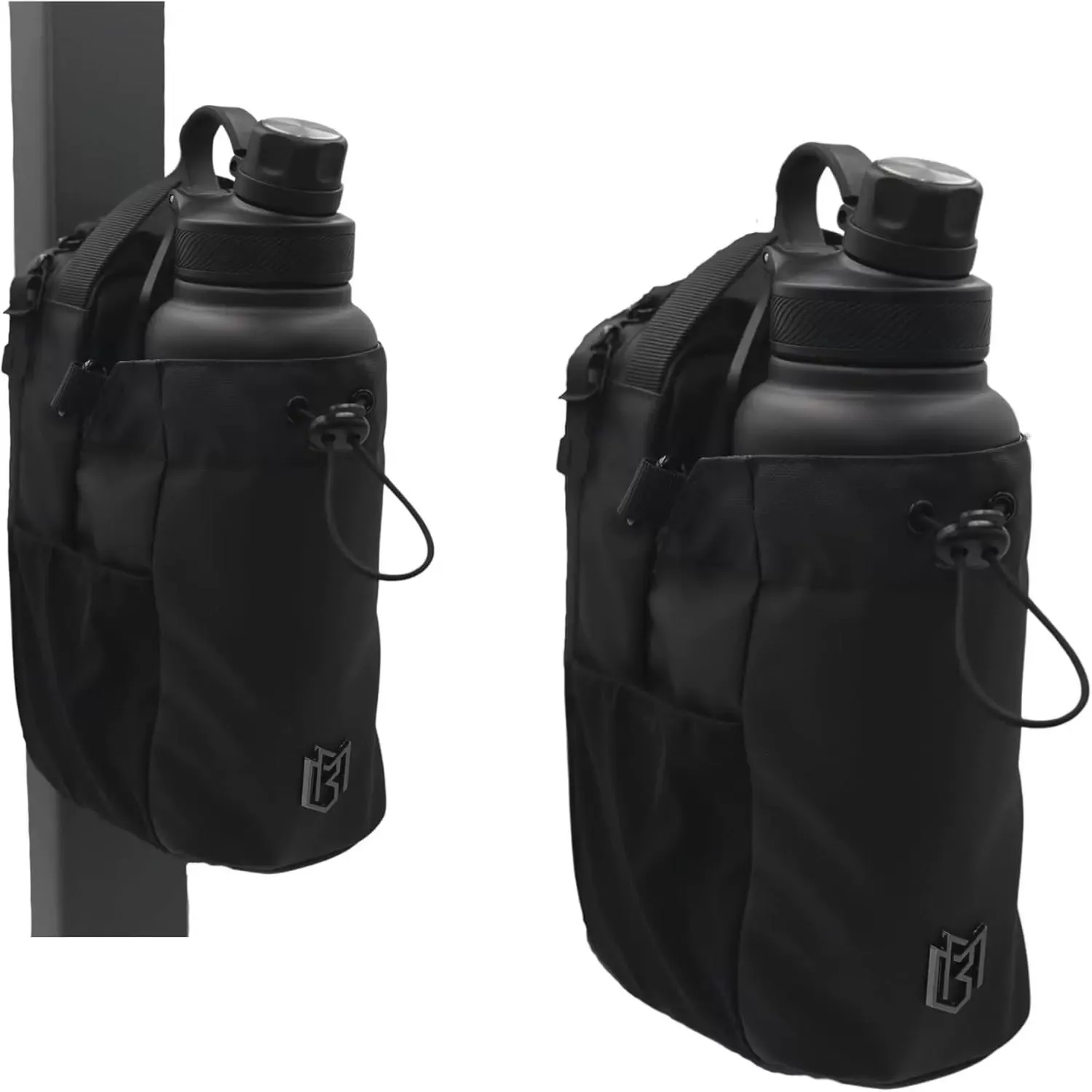 CustomWaterproof Nylon Zipper Magnet Phone Crossbody Pouch Sport Fitness Water Bottle Holder Magnetic Gym Bag for Gym with Strap