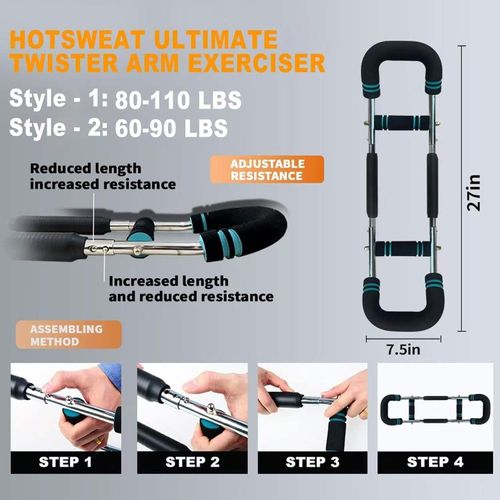 Upper Body Strength Training Adjustable Chest Expander Forearm Enhanced Twister Arm Trainer