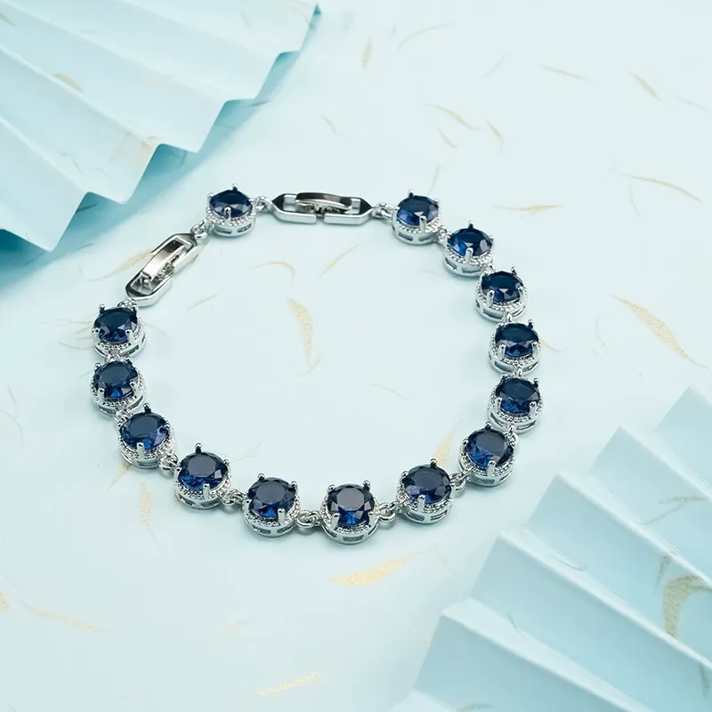 Light luxury high-end zircon gold bracelet no fading bracelet