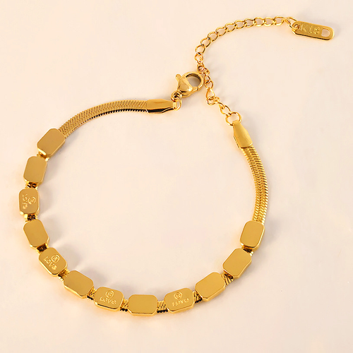 LOVE cube popular gold-plated bracelet titanium steel non-fading jewelry