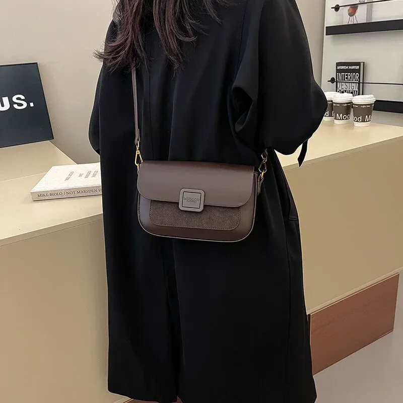 Fashionable retro small square bag women's bag casual shoulder crossbody bag
