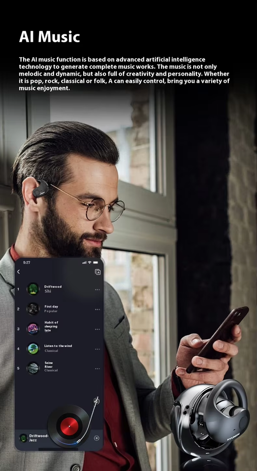 Multi-Language Translator Earbuds Device AI-powered Real-time Translators Function Wireless Headphones for Travel