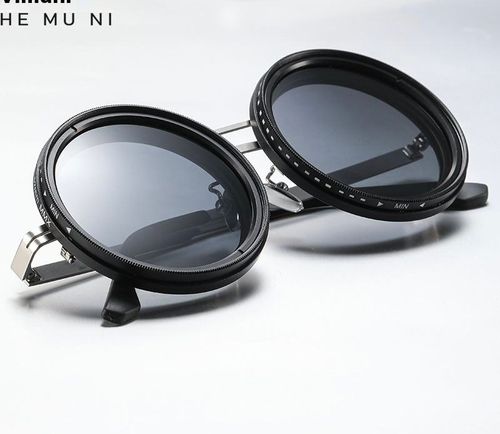 Adjustable Eye Protect Sunglasses Round Frame Polarized UV400 New Design Fashion Vintage Sunglasses