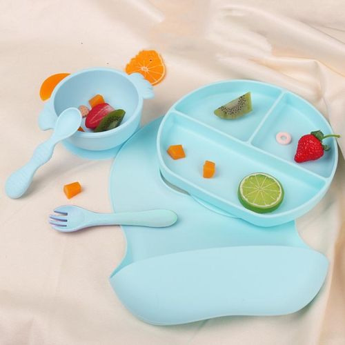 Make feeding easy with our Baby Silicone Tableware Set!