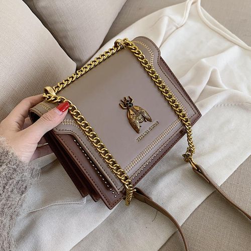 Sale Summer New Vintage Bee logo Design Shoulder Bag Metal Chain High Quality Crossbody Bag