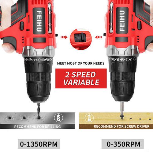 Lithium Battery Tools Powerful High Torque Household Power Drills Cordless Drill