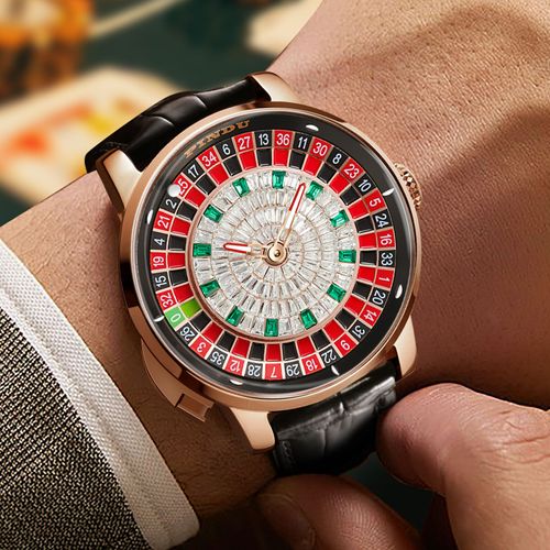 NEW DESIGN Mens Watches Top Brands Luxury Gambling Disk Mens Stylish Automatic Mechanical Watch Casino Watch Jacob