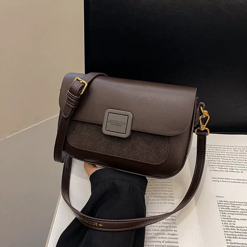 Fashionable retro small square bag women's bag casual shoulder crossbody bag