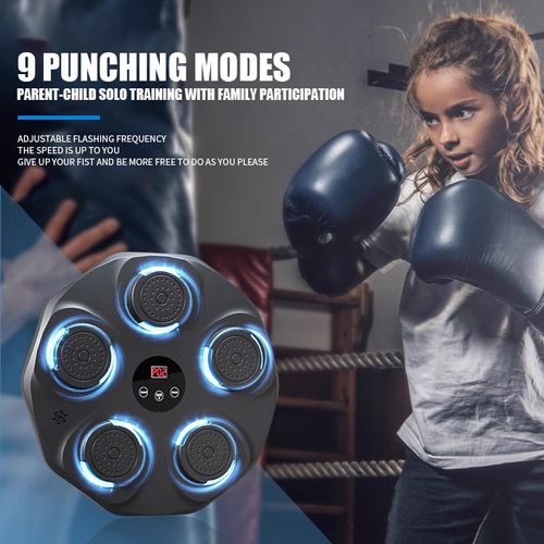 Smart Electronic Blue Tooth Punching Pad Music Boxing Training Machine With Led Lights Practice Wall Mounted