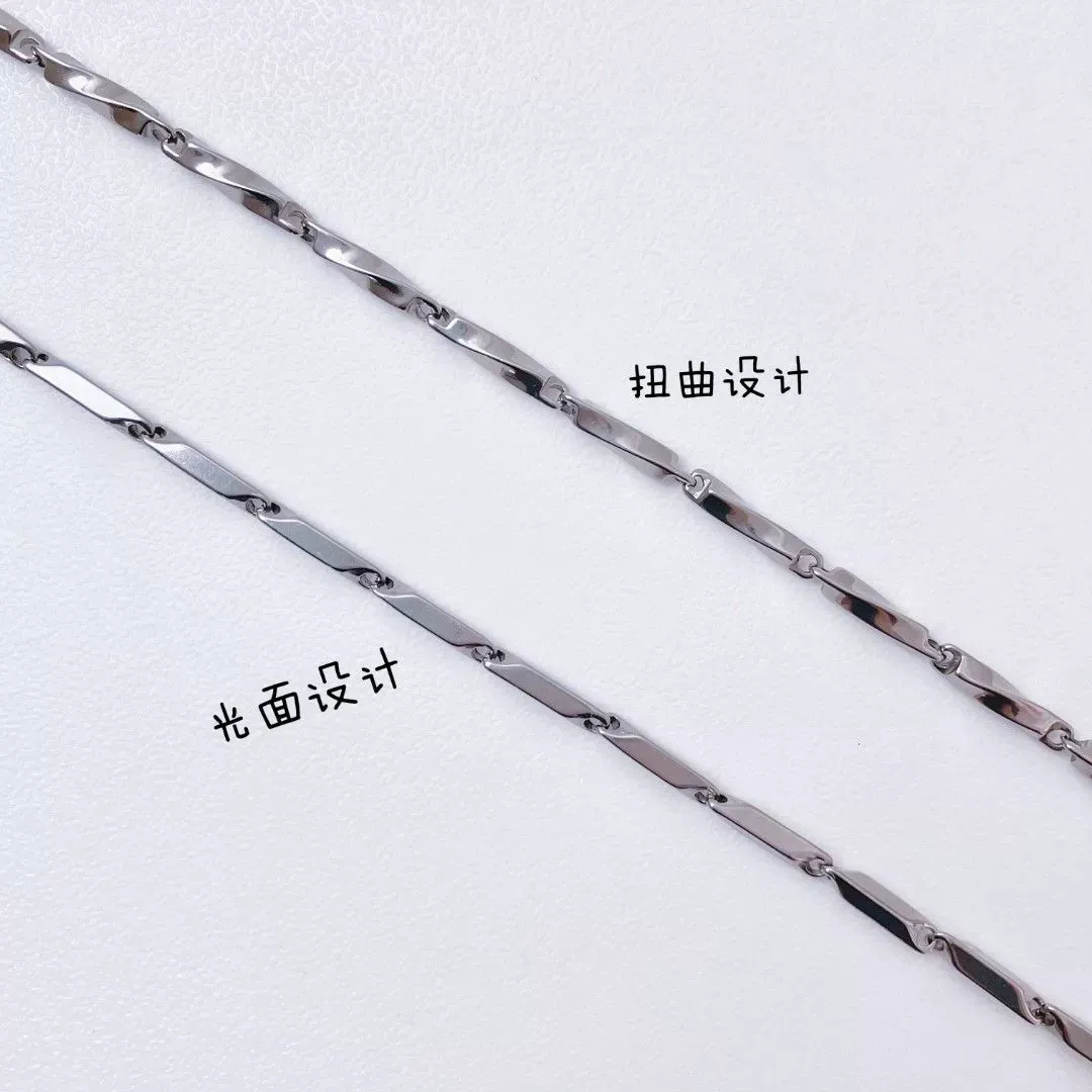 Men's hot selling Mobius titanium steel necklace, colorfast diamond necklace
