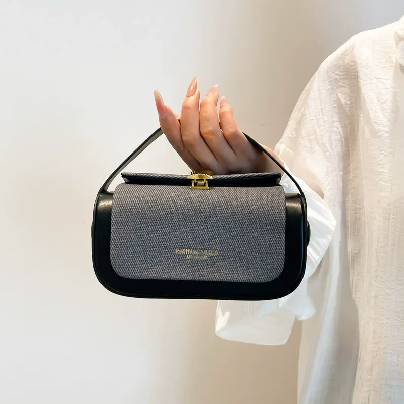 Fashionable and high-end small square bag Light luxury retro box bag