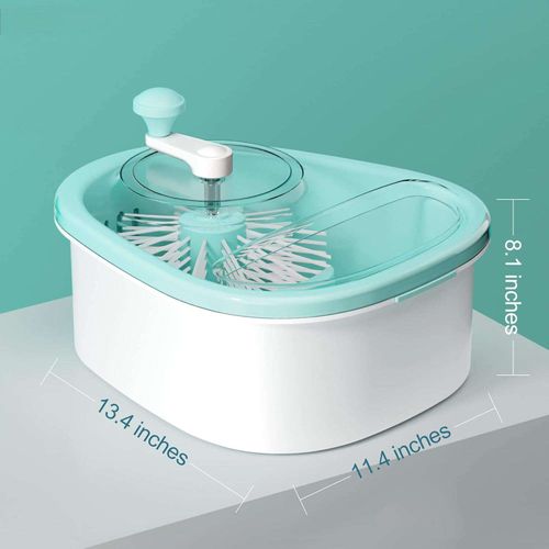 Fruit Vegetable Washing Machine Fruit Washing Spinner Device Vegetable Cleaner Device with Spin Scrubber Brush for Home Kitchen