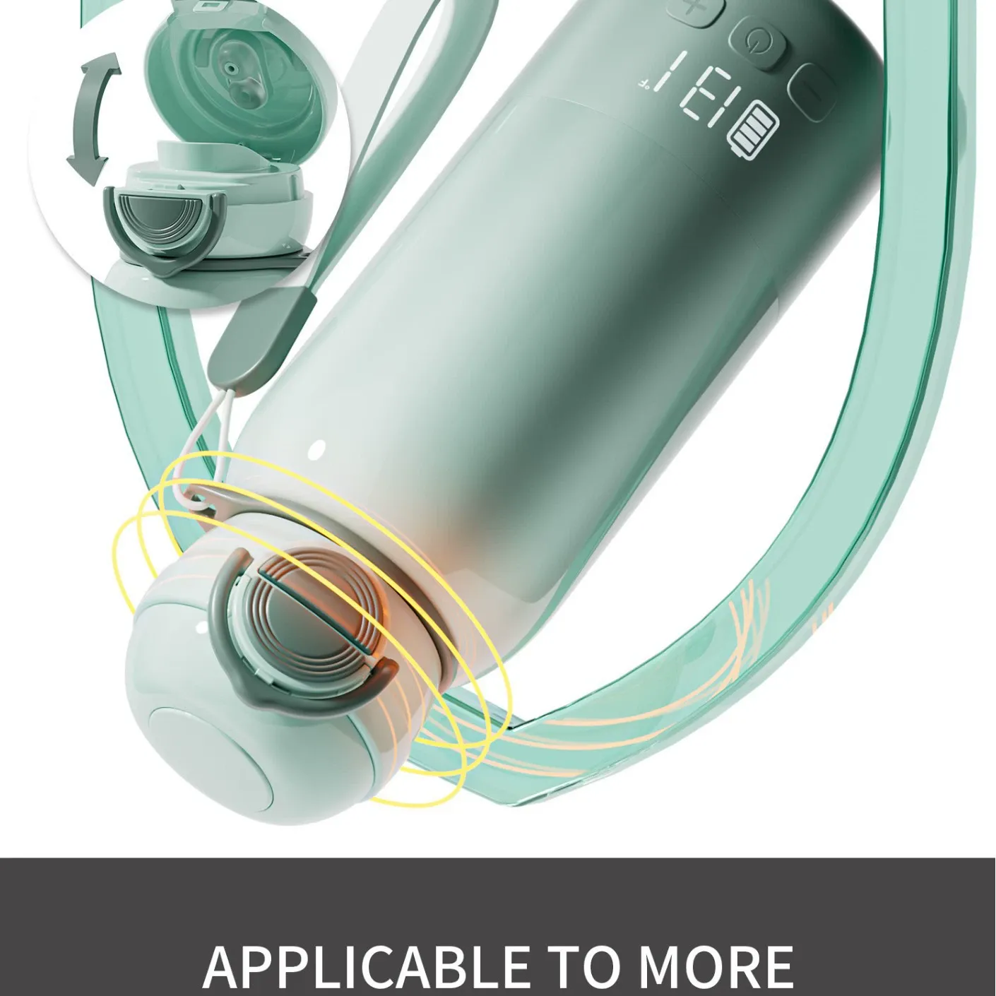 Best-selling electric heating cup, portable all-in-one cup for heating milk, essential for travel, quick heating for preparing and warming milk.