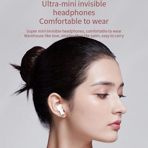 Super Mini Invisible In-Ear Earphone Lovely Pink Stereo Ear Buds 2 in 1 Rotation Mini Heart Shaped K520 TWS Wireless Earbuds