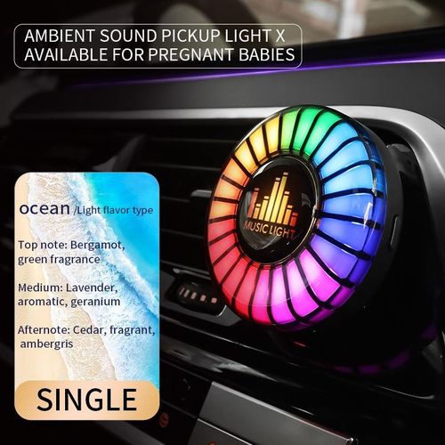 RGB Car air Outlet Atmosphere Ambient Lamp Music Voice Control Aromatherapy Decoration Perfume Breathing Light for Universal Car